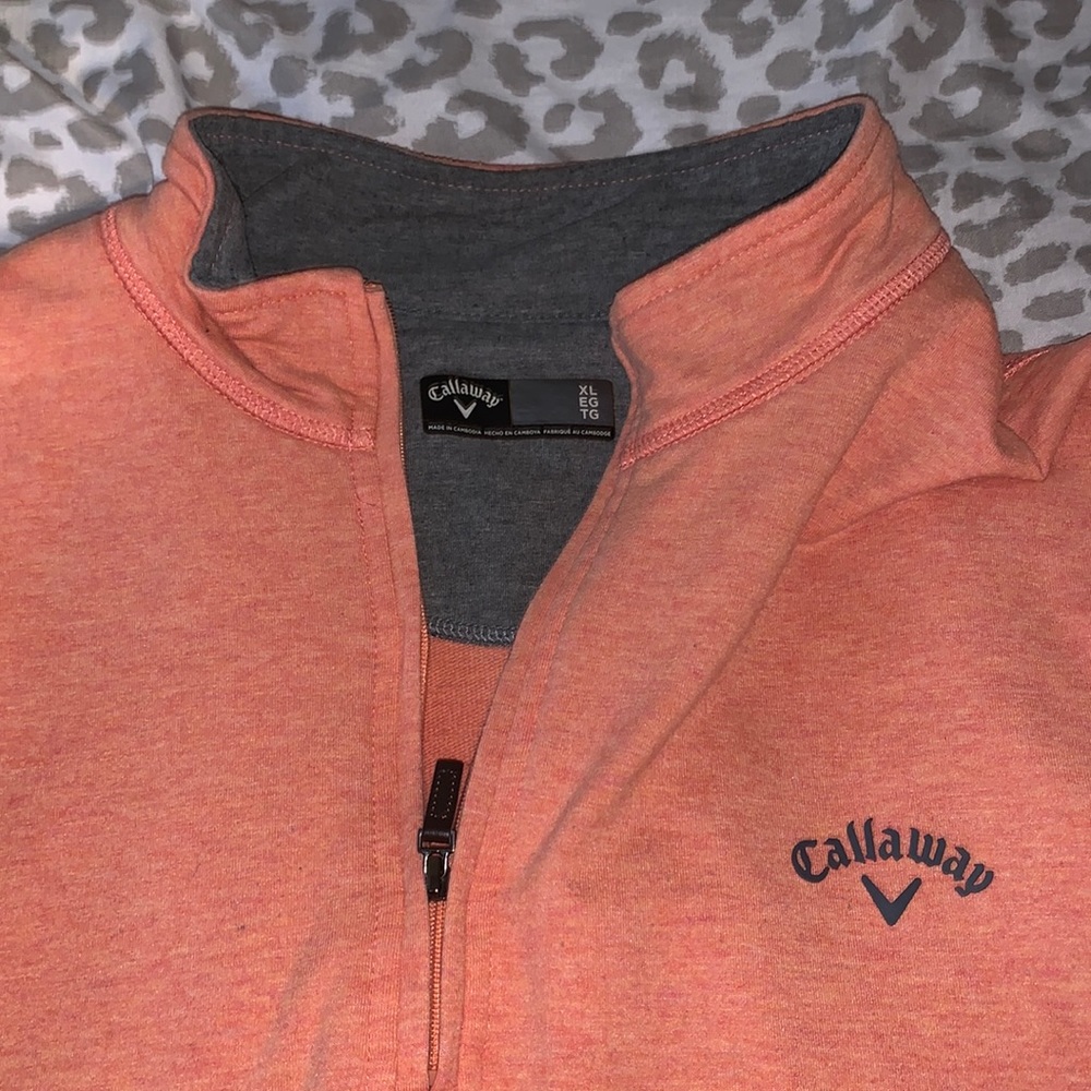 Callaway Orange Golf Pullover